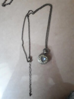 Uhr herz gold altgold kette neu