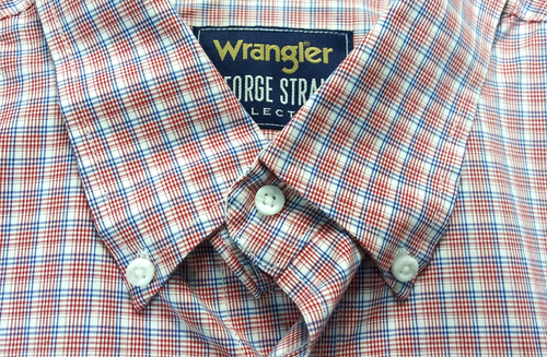 Wrangler George Strait Collection Shirt XL Patriotic Plaid Short Sleeve Button - Picture 4 of 8