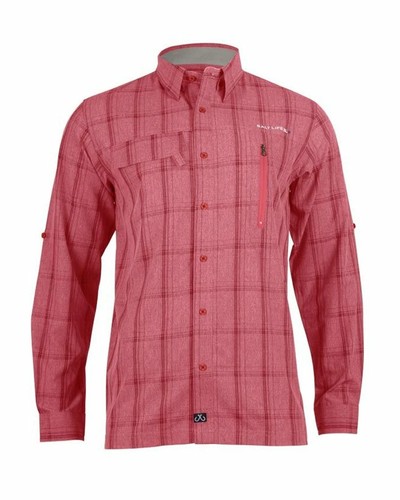 Long Sleeve Fishing Shirt Coral Size 