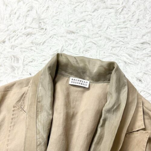 Brunello Cucinelli Women's Tailored Jacket Layered Linen Size 44 Made in ITALY - Picture 3 of 13