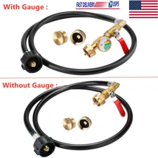 4FT / 48'' Propane Tank Refill Adapter Extension Hose for 1LB Propane Gas Tanks