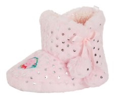 Girls Peppa Pig Slipper Boots Infants House Slippers Warm Fleece Booties Gift