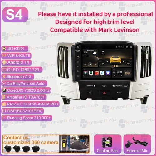 8Core Car Radio for Lexus RX300-RX450 High Trim TOYOTA Harrier 2003-2009 DSP RDS - Picture 32 of 34