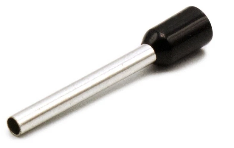 Hilpress Aderendhülsen 1,5mm2 schwarz lang Hülse 18mm isoliert 1,5L 100 Stück