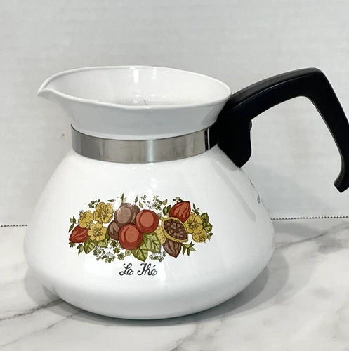VTG Corning Ware Spice Of Life Coffee Tea Pot Kettle 6 Cup Le The P-104 NO LID