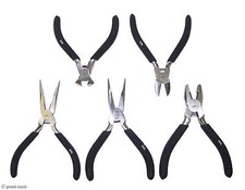 5-PC PRECISION MINI PLIERS - small hand tool tools jewelry crafts automotive