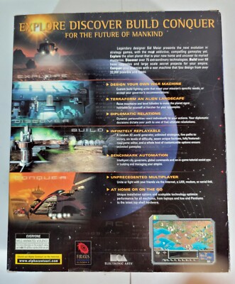 Sid Meier's Alpha Centauri (PC, 1998) BIG BOX Brand New in Open