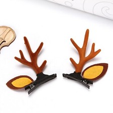 Reindeer Antler Hair Clips Christmas Set