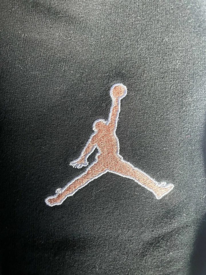 Pantalón deportivo Air Jordan Swoosh Nike Just Do It Jumpman para niñas Lg negro/oro rosa nuevo con etiquetas Foto 3 de 4