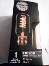 NEW Vintage Amber Edison Style Glass Light Bulb 25 Watt FREE SHIPPING