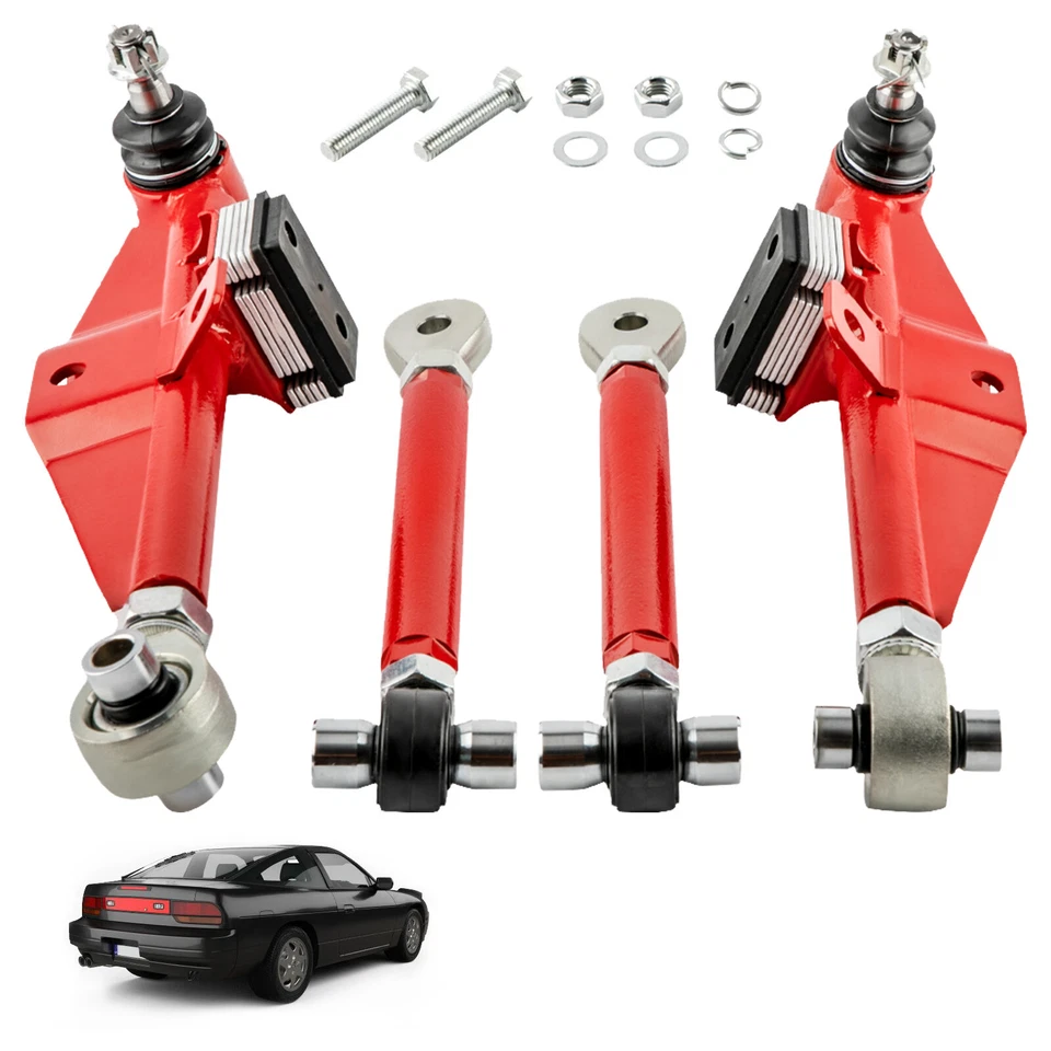 Brazos de control inferiores delanteros varillas de tensión de alto ángulo para Nissan 240SX S13 1989-1998 Foto 3 de 4