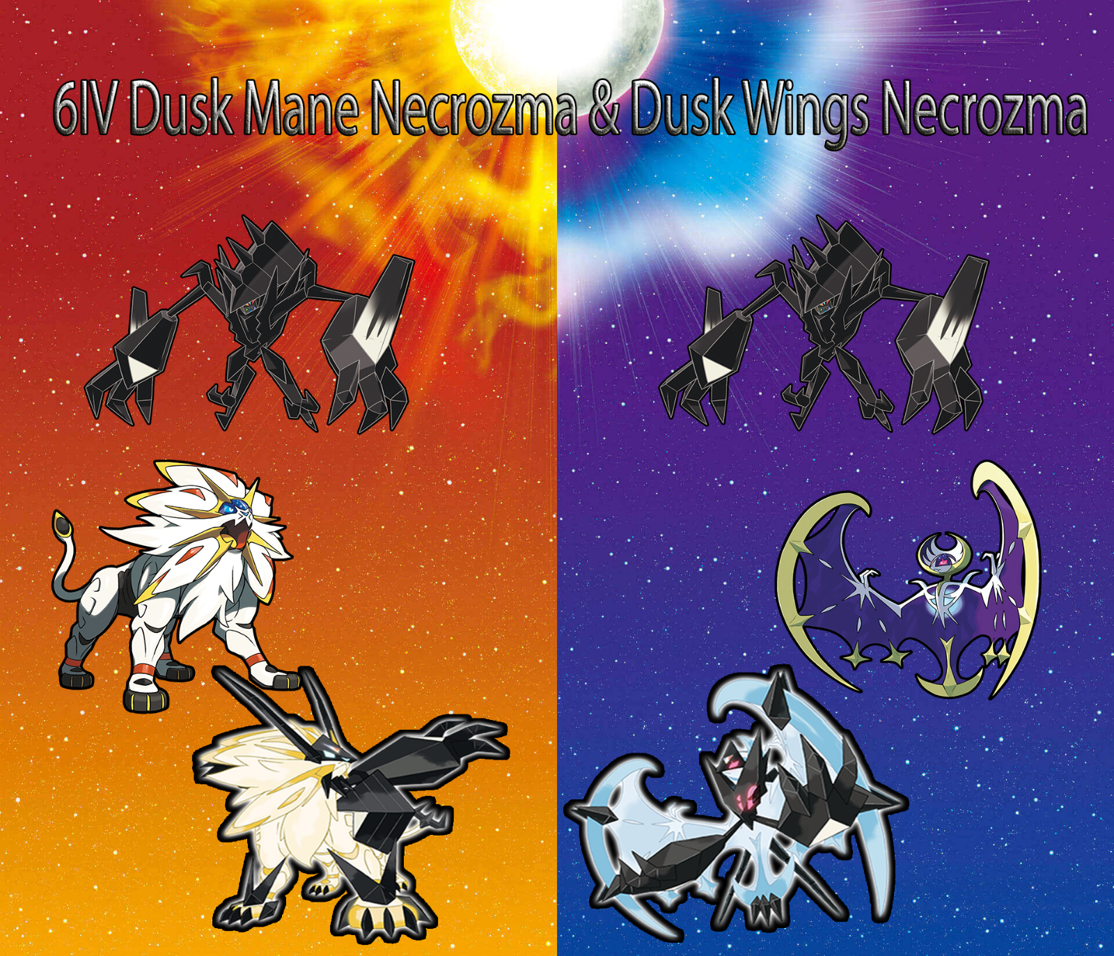 noisywyvern — Solgaleo x Lunala (Necrozma form?) from Pokemon