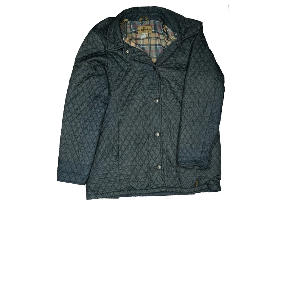 Barbour Damen Jacke Steppjacke Outdoor Übergangsjacke 40 XL schwarz leicht dünn