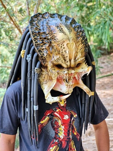 1:1 Rage Brutal Elder Predator Replica Maske Latex Helm Cosplay Kostüm - Bild 7 von 8