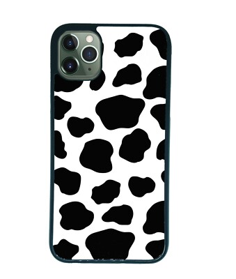 Handyhülle mit Kuhmuster für iPhone 14 13 12 11 SE XR Samsung S A Hardcover Muster