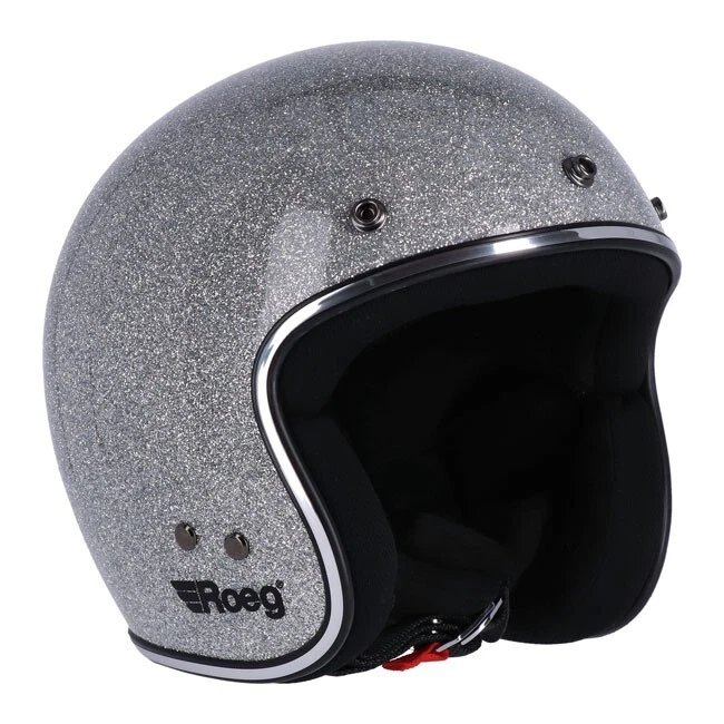Casco jet Roeg disco ball silver ECE-R22.06 omologato, approved helmet fibra - Immagine 2 di 4