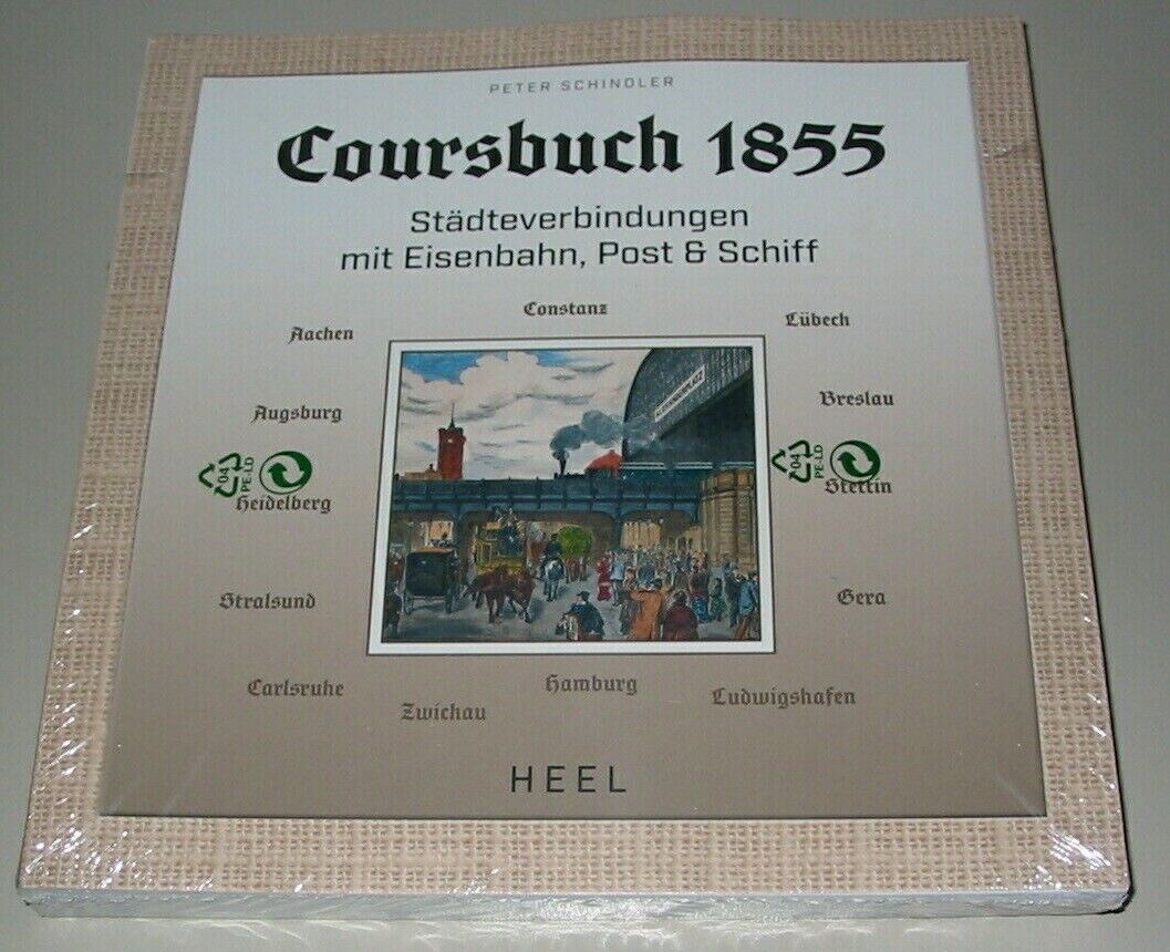 Thumbnail - Schindler: Coursbuch 1855, Städteverbindungen Mit Eisenbahn & Schiff