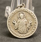 USA 1930´ SACRED HEART & OUR LADY OF MOUNT CARMEL SILVER 925 PENDANT