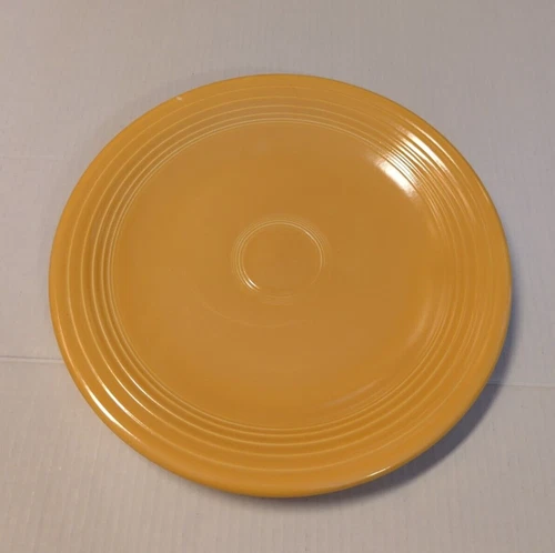 Fiestaware Fiesta Plate Charger Mustard Yellow 12" Vintage Yellow Round Wet Foot