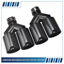 2x Out Dual Exhaust Twin End Tips Tail Pipe Carbon Fiber Fits Bmw 63mm In 101mm 2x Out Dual Exhaust Twin End Tips Tail Pipe Carbon Fiber Fits Bmw 63mm In 101mm