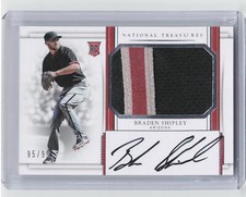 2017 National Treasures #166 Braden Shipley RC Patch Auto #'d /99