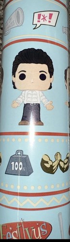 Papel envolvente de regalo de Navidad Seinfeld Funko Pop 50 pies cuadrados rollo Festivus totalmente nuevo - Imagen 3 de 6