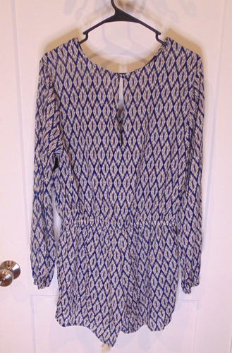 Kori America long sleeve womens short romper NWT blue large - Picture 6 of 8