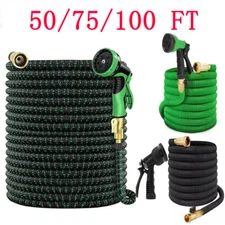 50 75 100ft HEAVY DUTY 4X Stronger Deluxe Expandable Flexible Garden Water Hose