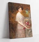 EDUARD VEITH, PORTRAIT OF ANNIE SUSANKA -FRAMED CANVAS WALL ART PICTURE PRINT