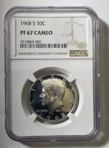 1968-S Kennedy Half Dollar - NGC PF67 Cameo