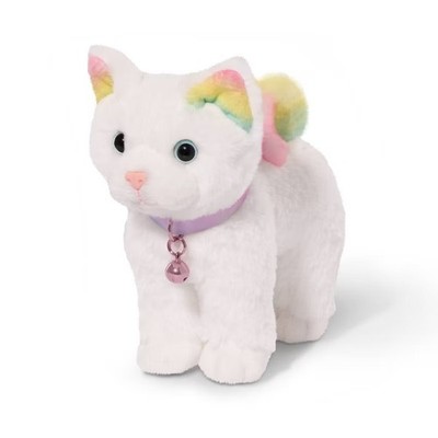 Posable Turkish Angora Cat Plush 6'' Pet Rainbow Kitten