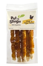 Pet 'n Shape Chik 'n Hide Twist - Chicken Wrapped Rawhide Natural Dog Treats,...