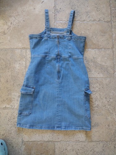 Art Class Skirtall Girls XXL (16-18) Blue Denim Stretchy Side Pockets Mini - Picture 4 of 9