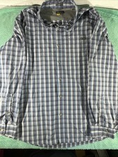 Eddie Bauer Wrinkle Free Button Up Shirt Men s Classic Fit Size 2XL Blue Plaid