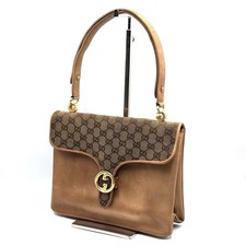 Vintage Gucci Shoulder Bag One Shoulder purse Brown Authentic