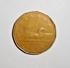 1987 Canada $1 Dollar Coin Canadian Loon Queen Elizabeth Loonie Duck Back KM-157