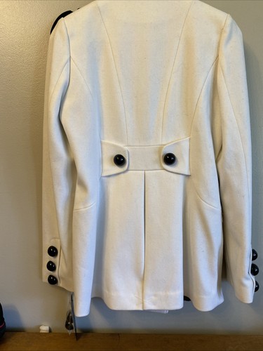 NWT Winter White Women's Wool Blend Pea Coat Jacket S - Picture 5 of 5