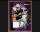 2025 Panini Prizm - Drake Maye Purple Pulsar Premier Jersey Patch - Patriots