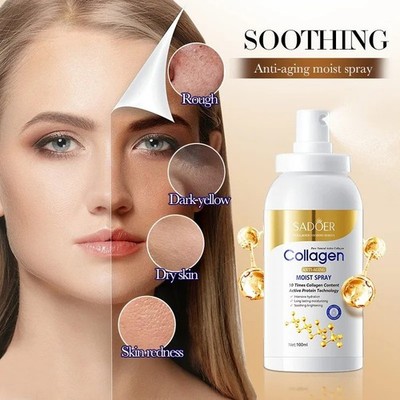 SADOER Kollagen Anti Falten Feuchtigkeitsspendende Gesichtsspray Creme Feuchtigkeitsspendende Aufhellung