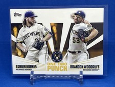 2023 Topps Corbin Burnes Brandon Woodruff One-Two Punch #12P-2 Milwaukee Brewers