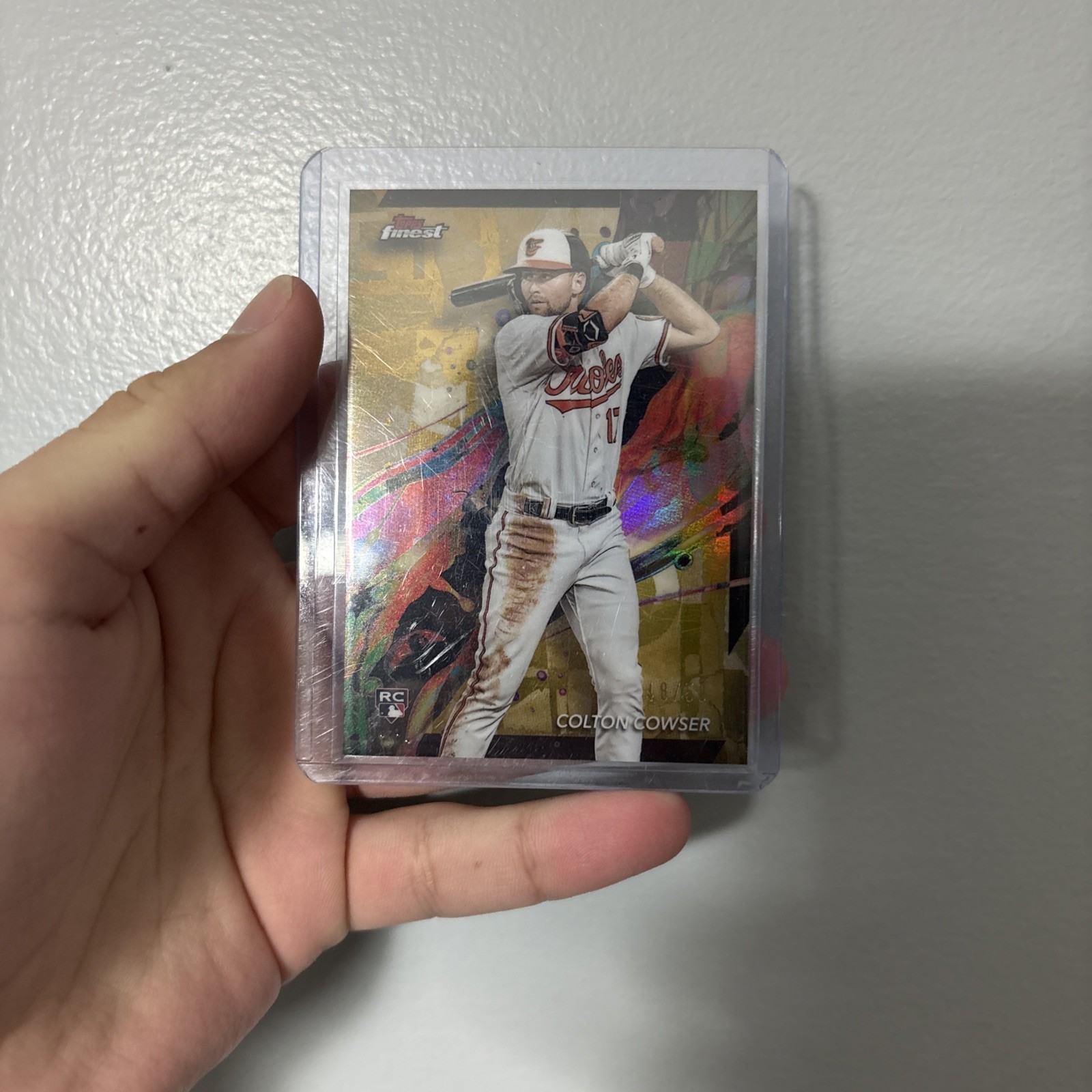 2024 Topps Finest - Common Colton Cowser #79 Gold Refractor /50 (RC)