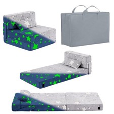 Folding Sofa Bed Floor Mattress for Kids with Pillow, Toddler Folding Floor N...