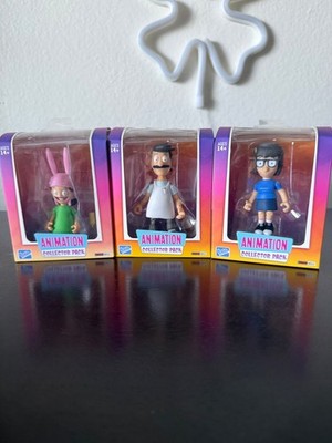 Lot of 3 Animation Collector Pack Bobs Burgers Louise Tina + Bob - New in box