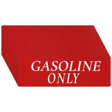 100-Pack Gasoline Only Sticker, 6×2" Gas Labels for Gas Caps [Red and White]