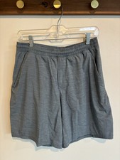 Lululemon gray heathered performance athletic shorts, size L