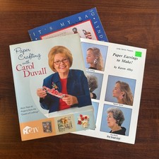 Vintage Papercraft Book Carol Duvall HGTV Paper Earrings  Bags Projects Lot 3pc