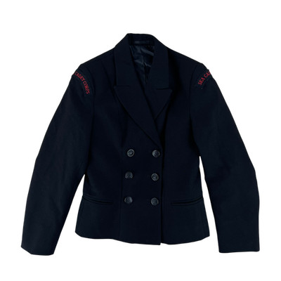 British Royal Navy Jacket Womens WRNS Diagonal Serge Black Blazer X Small SIZE 1