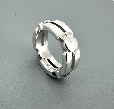 Pierre Cardin Silberring 925   Vintage Design   Bandring 7,5 mm   Gr.57