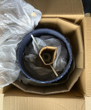 BRAND NEW IN BOX! MARKS & SPENCER M&S PLEATED NAVY FLORAL LAMP SHADE RP£40