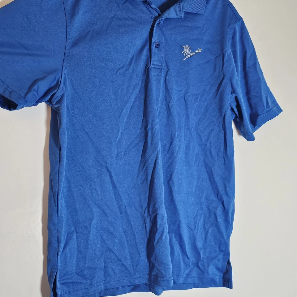 Camisa Polo Clique Para Mujer Grande Azul Southern Hills Golf Club Tulsa Oklahoma Logo Foto 4 de 4